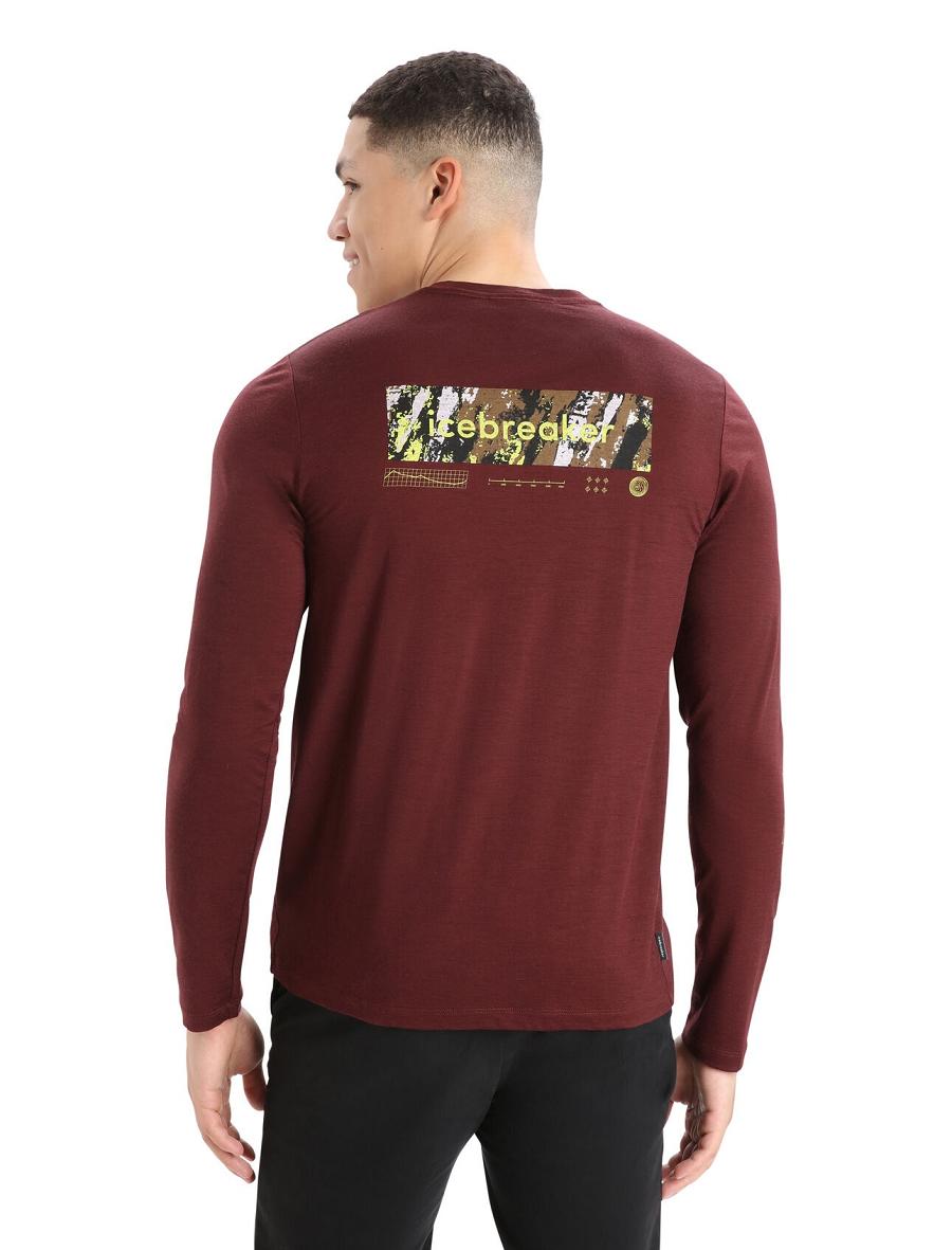 Long Sleeve Icebreaker Merino Tech Lite II T-Shirt Summit Tread Homme Rouge | FR 1236WNBY